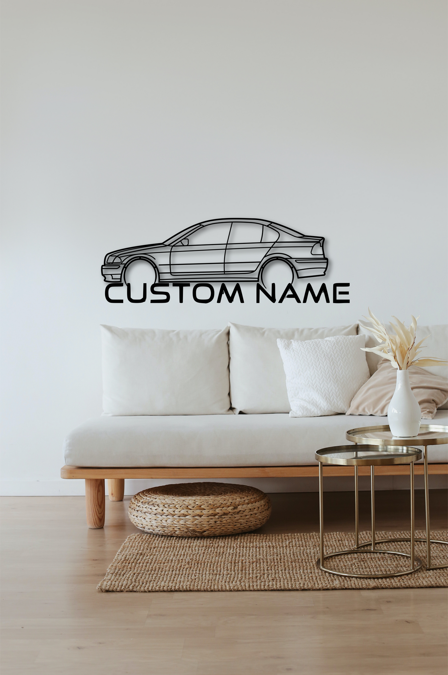 Steel Wall Art E46 Sedan