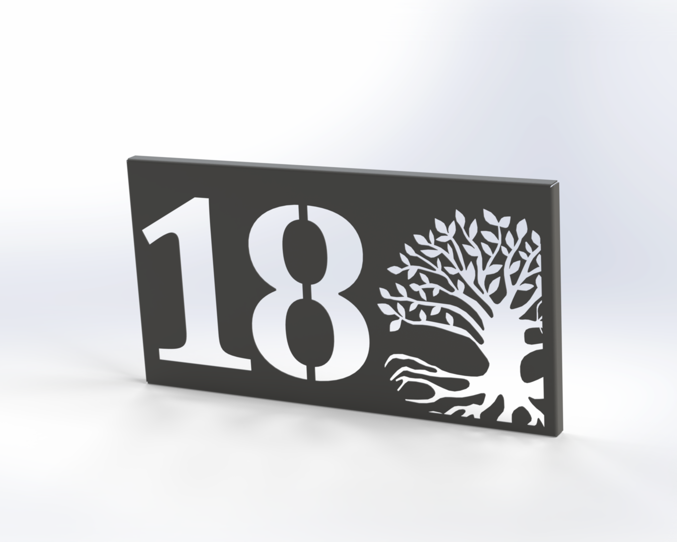 Steel House Number H00012