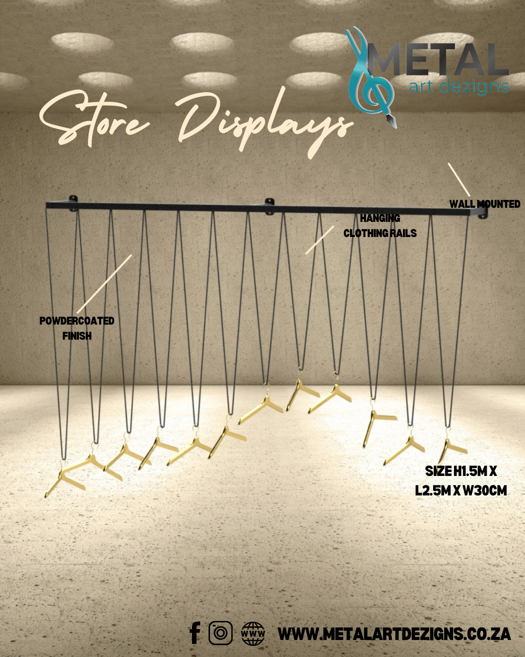 Shop Display Hanging Rails RS1001002