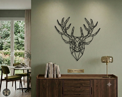 Geometric Antelope Metal Wall Art WAG0005