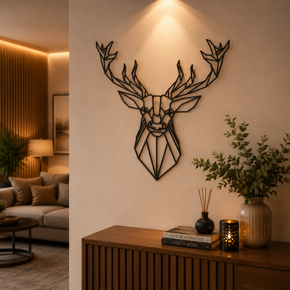 Geometric Antelope Metal Wall Art WAG0005
