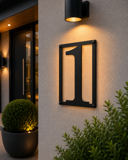 Steel House Number H00016