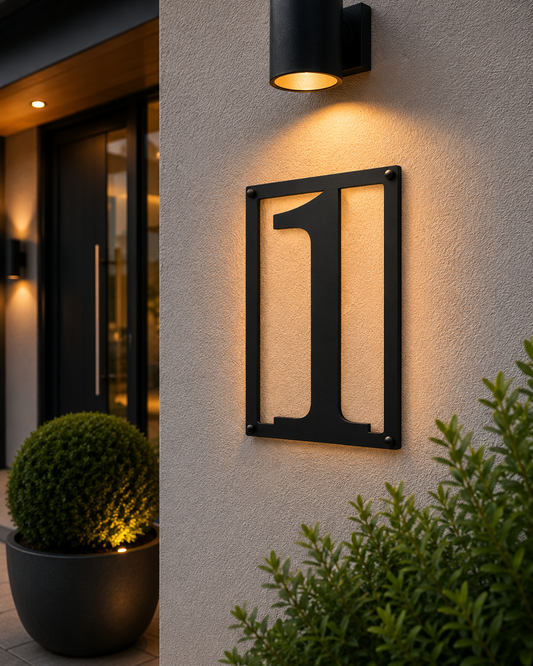 Steel House Number H00016
