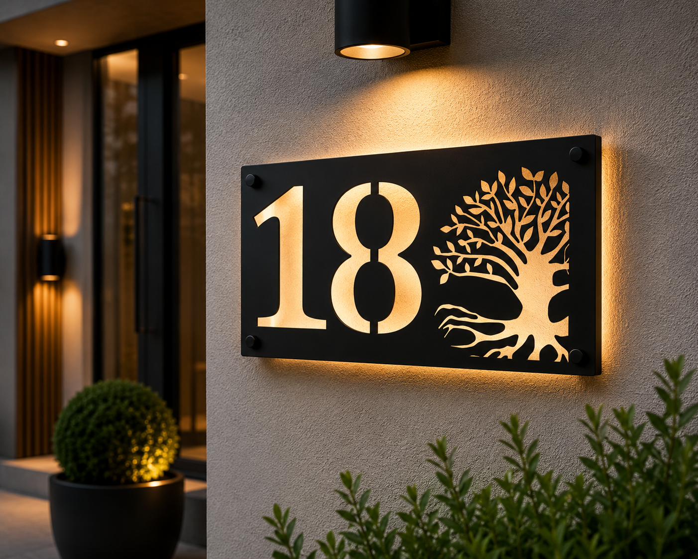 Steel House Number H00012