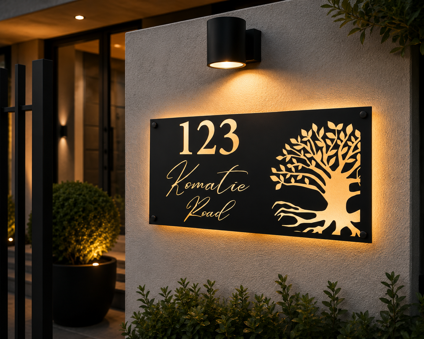 Steel House Number H00014