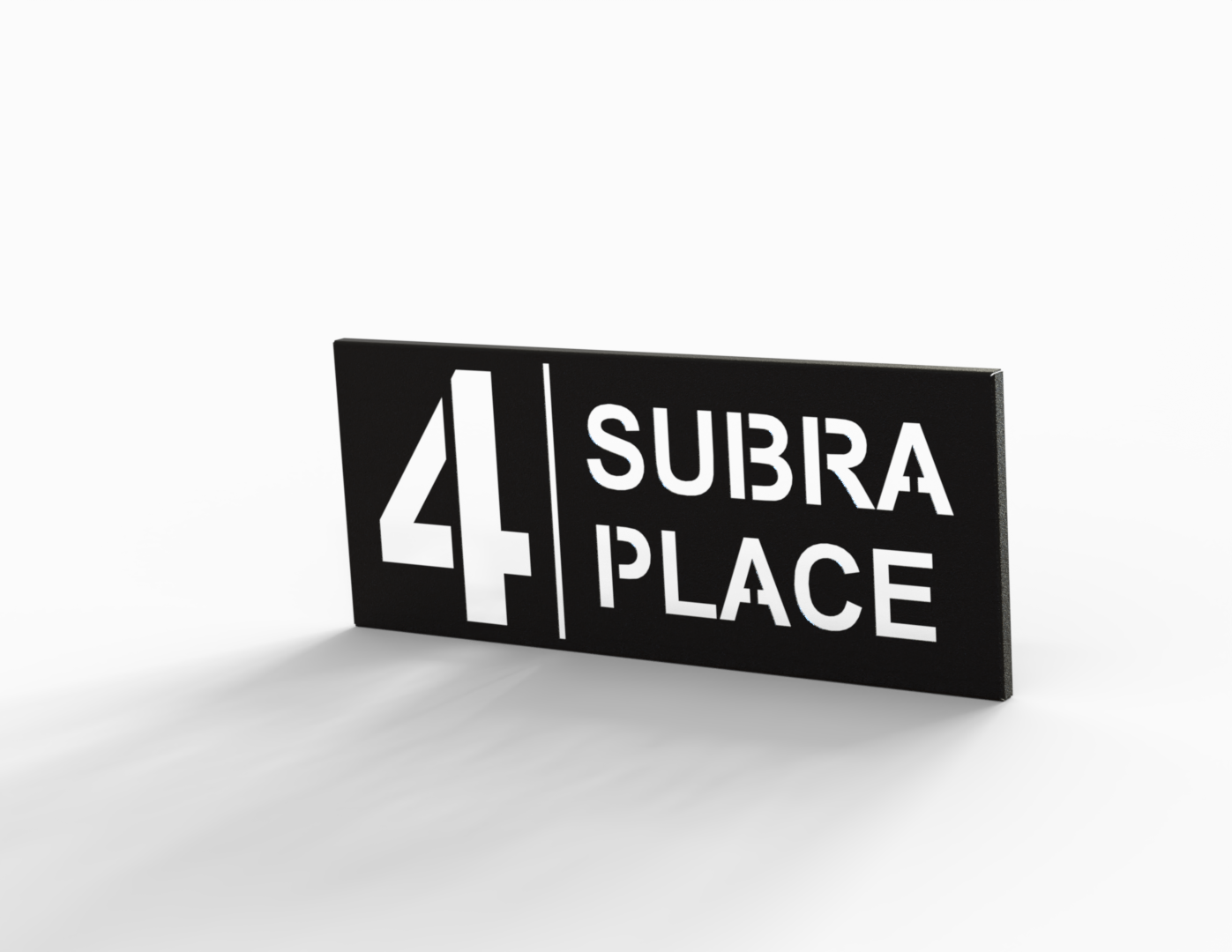 Steel House Number H0002