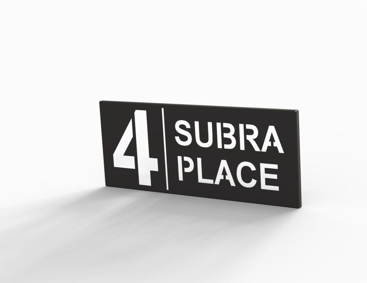 Steel House Number H0002