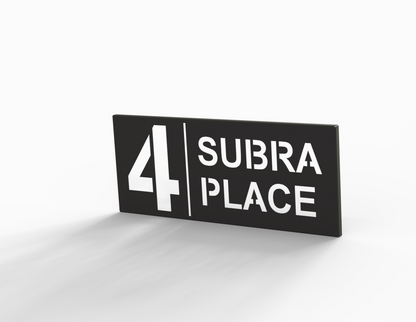 Steel House Number H0002