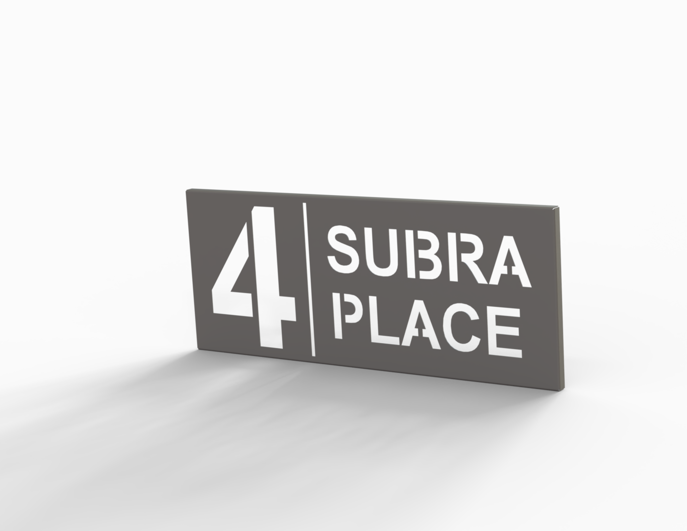 Steel House Number H0002