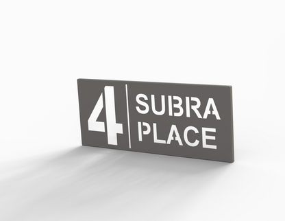 Steel House Number H0002