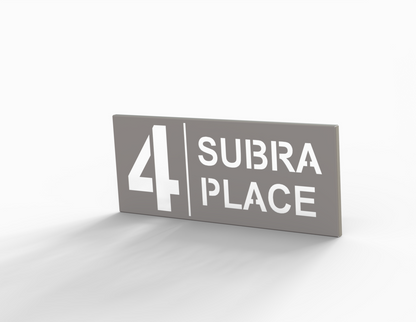 Steel House Number H0002