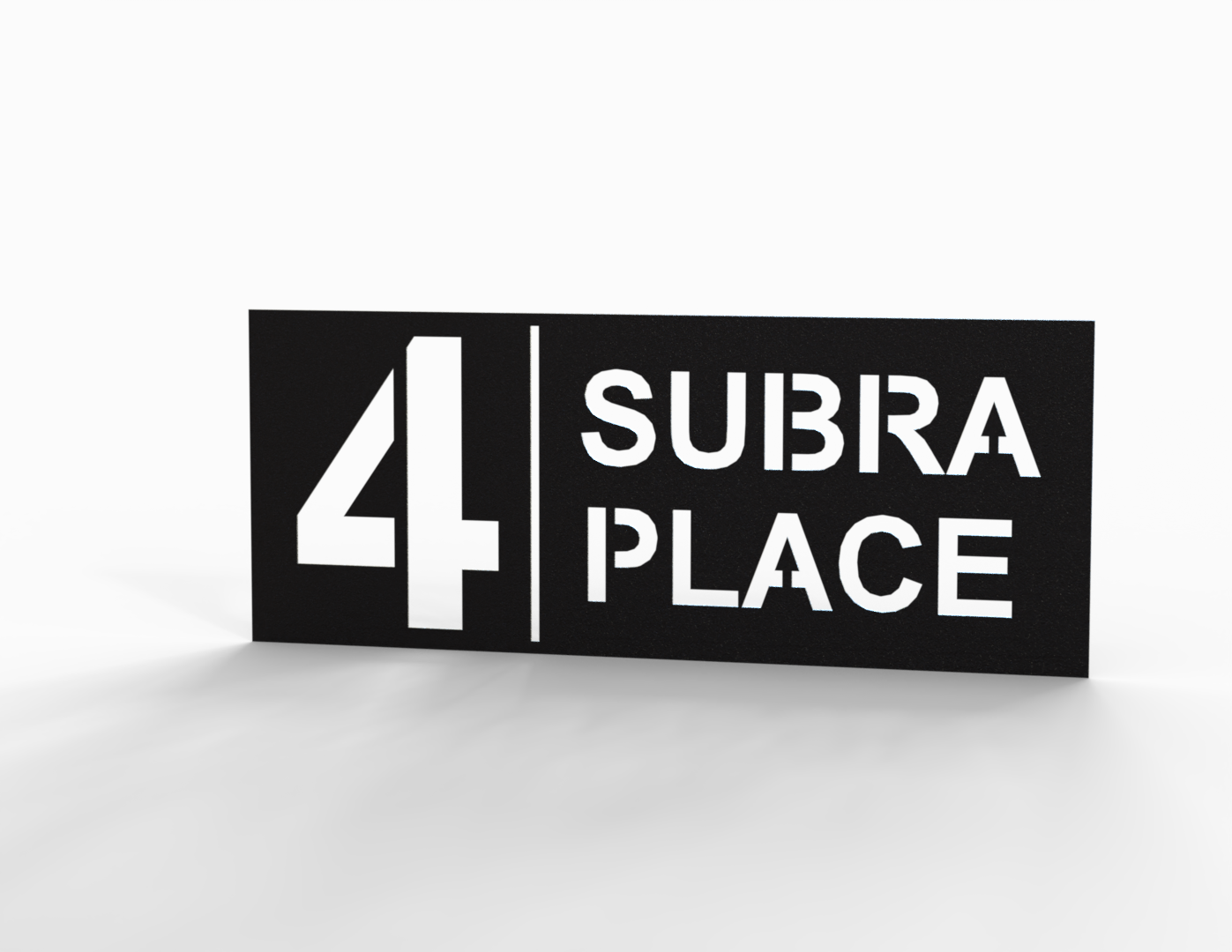 Steel House Number H0002