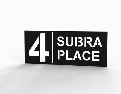 Steel House Number H0002