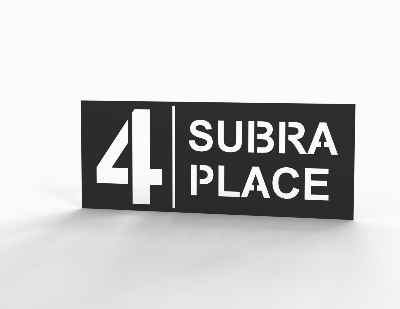 Steel House Number H0002