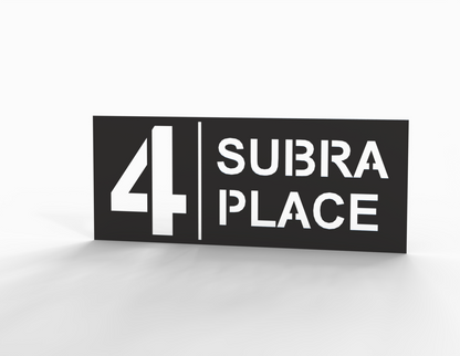 Steel House Number H0002