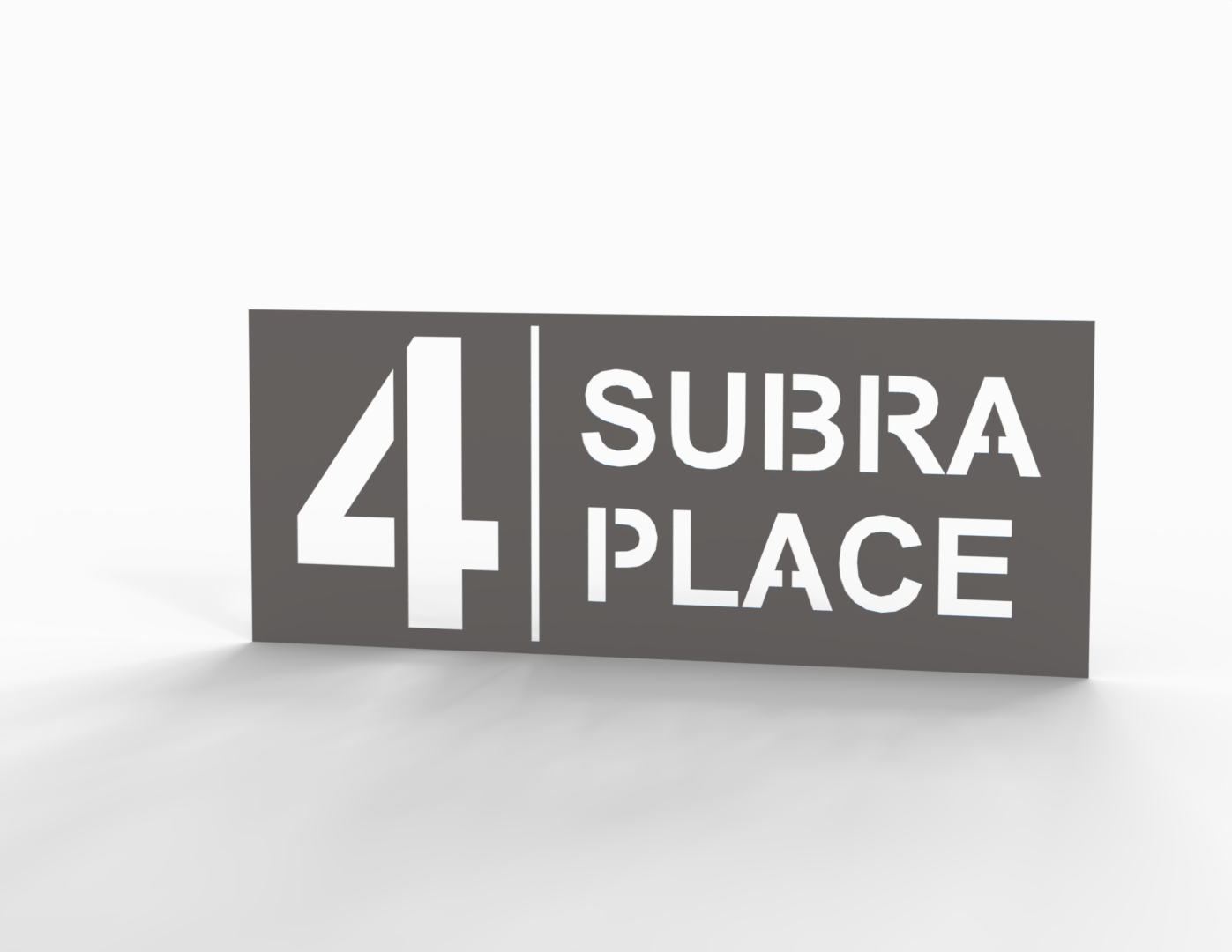 Steel House Number H0002