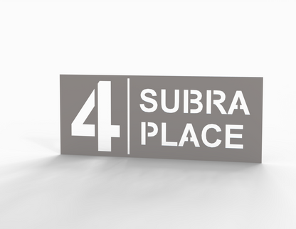 Steel House Number H0002