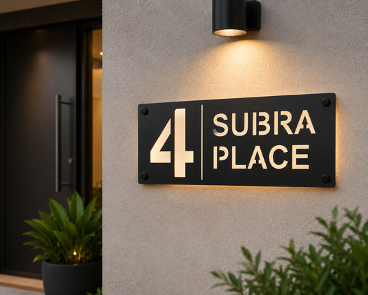 Steel House Number H0002
