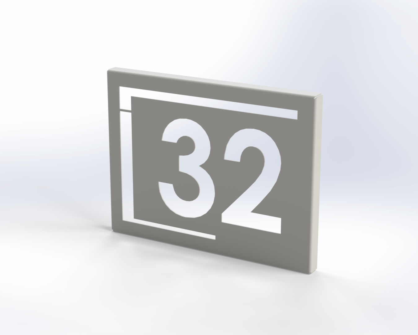 Steel House Number H0003