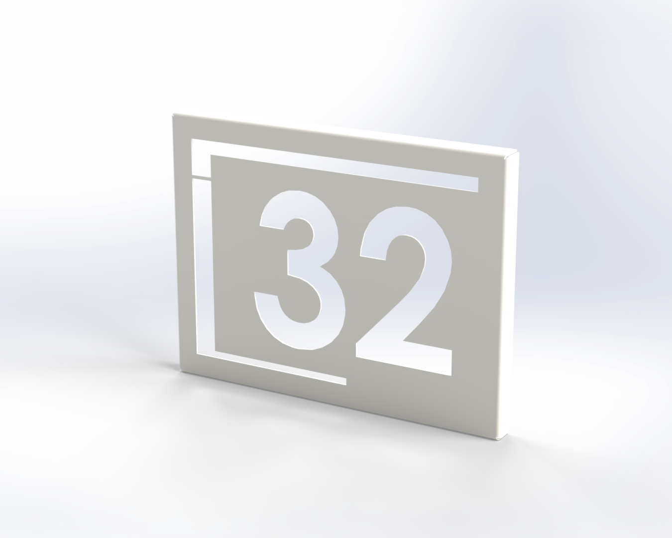 Steel House Number H0003