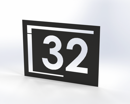 Steel House Number H0003