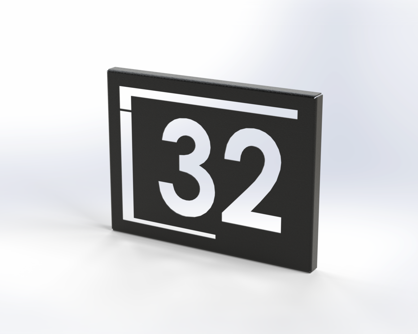 Steel House Number H0003