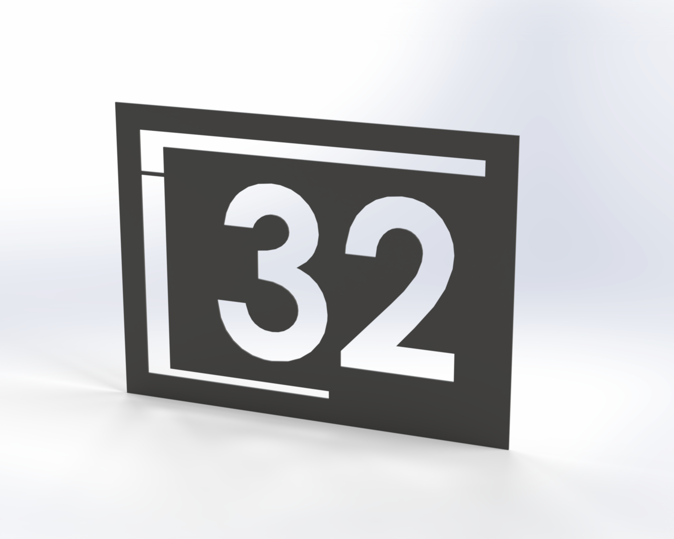 Steel House Number H0003