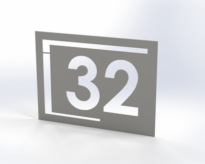 Steel House Number H0003
