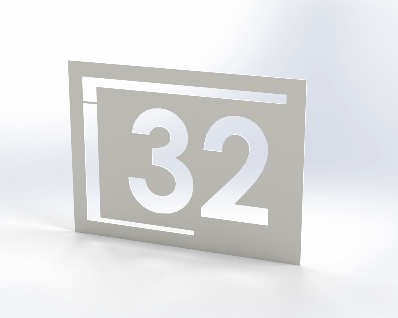Steel House Number H0003