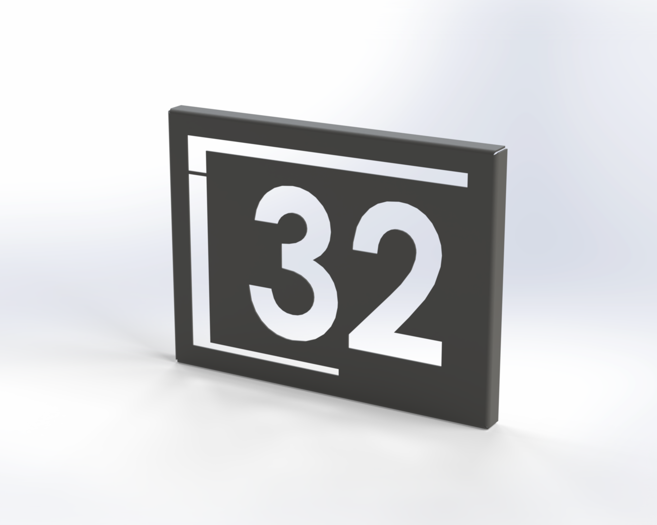 Steel House Number H0003