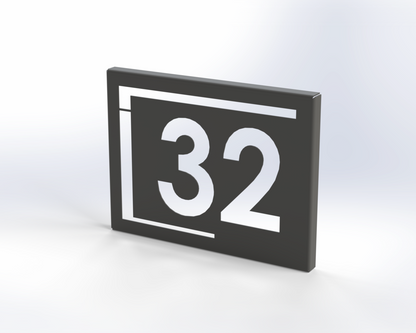 Steel House Number H0003