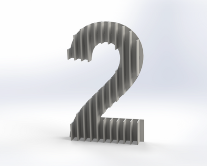 Steel House Number H0005