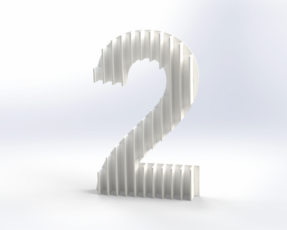 Steel House Number H0005