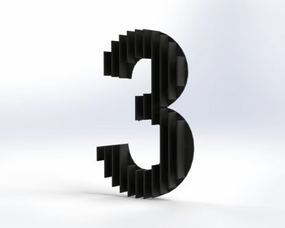 Steel House Number H0005