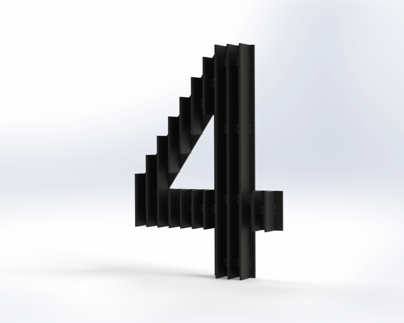 Steel House Number H0005