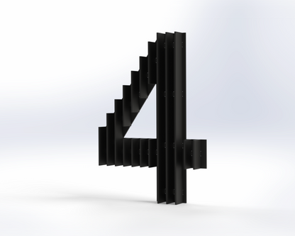 Steel House Number H0005