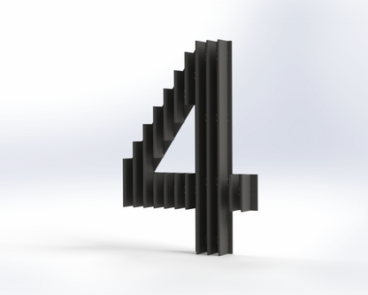 Steel House Number H0005