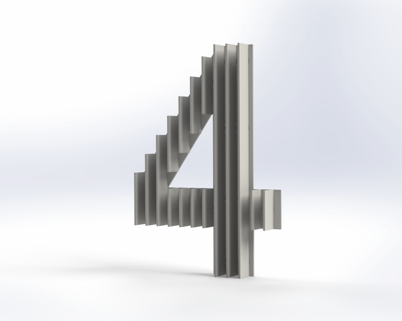 Steel House Number H0005