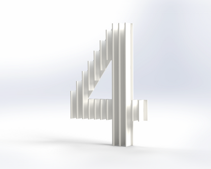 Steel House Number H0005