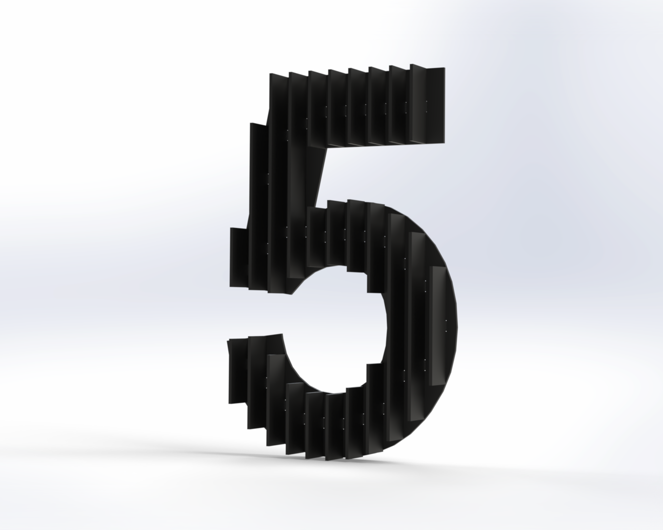 Steel House Number H0005