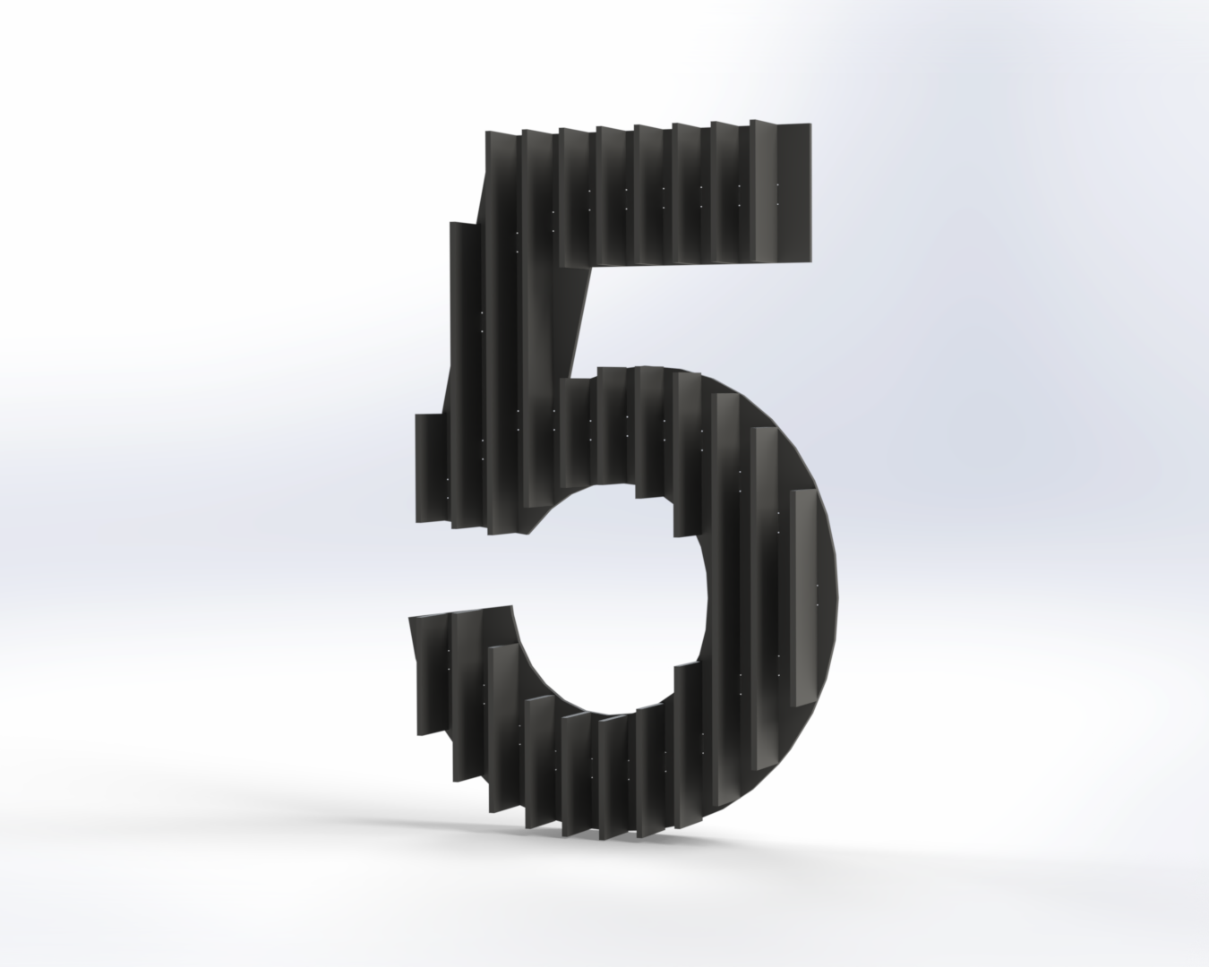 Steel House Number H0005