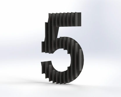 Steel House Number H0005