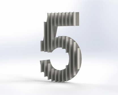 Steel House Number H0005