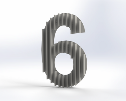 Steel House Number H0005