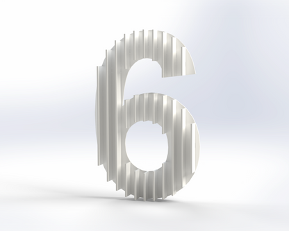 Steel House Number H0005