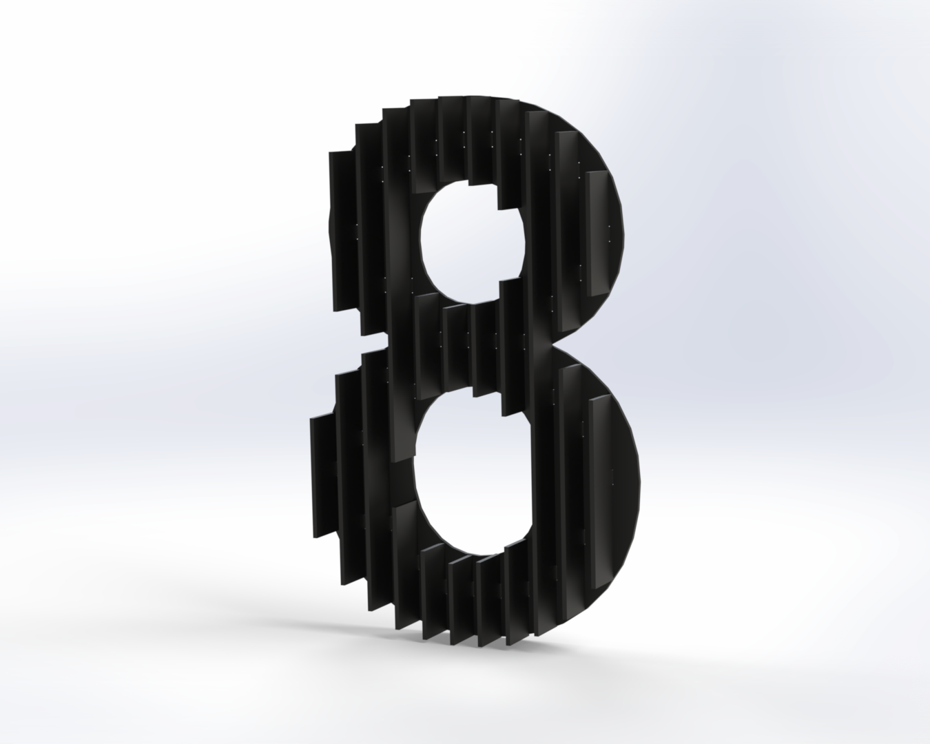 Steel House Number H0005