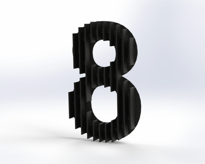 Steel House Number H0005