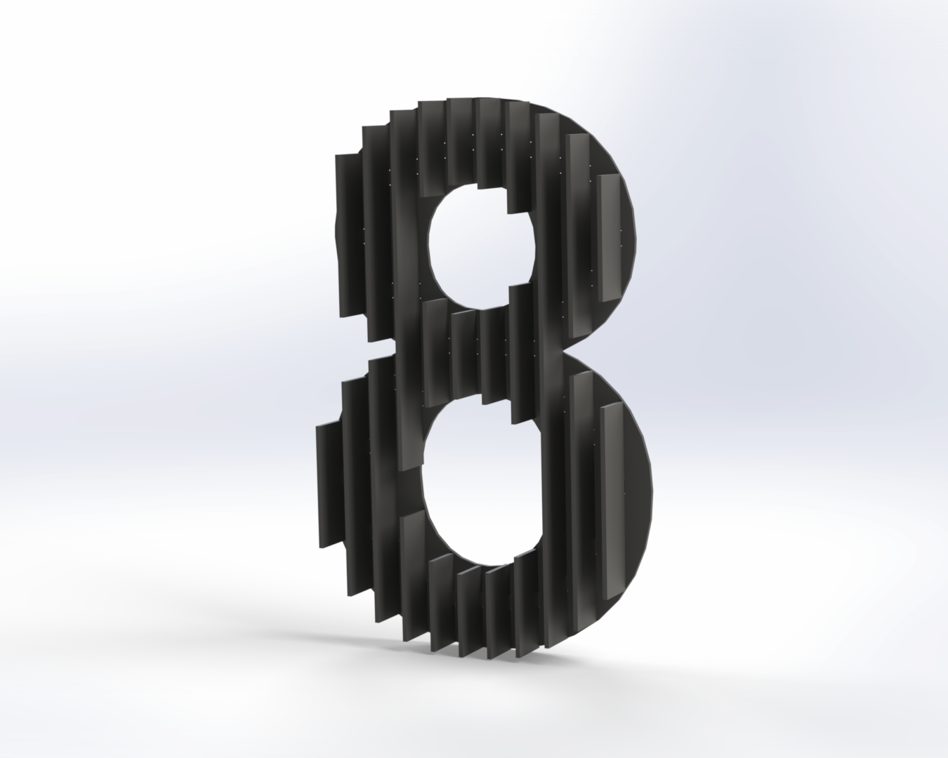 Steel House Number H0005