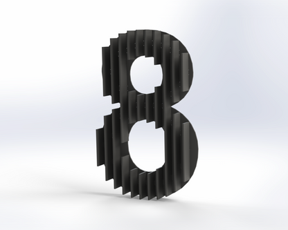 Steel House Number H0005