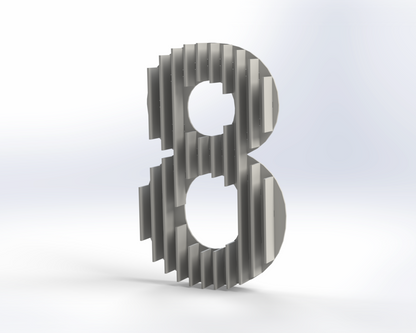 Steel House Number H0005